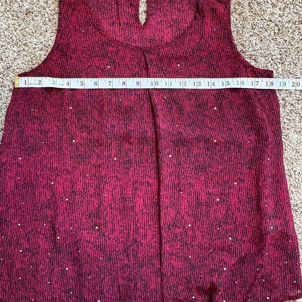 Juicy Couture Women’s Patterned Sleeveless Top Blouse Size Medium - Picture 4 of 7